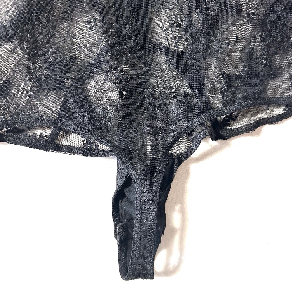 Free People Lady Lux Light Year L Large Bodysuit Black Lace Thong - Picture 12 of 12
